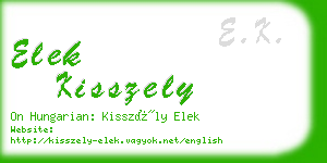 elek kisszely business card